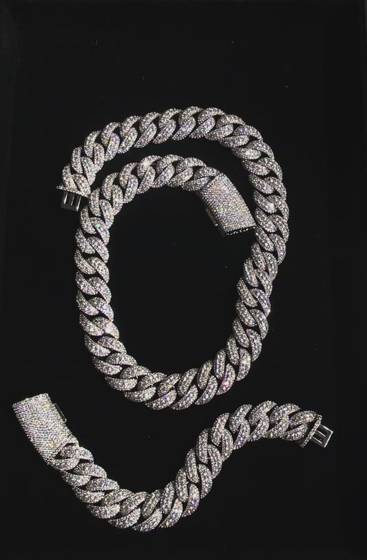 20MM VVS Pointers Cuban Bundle (Chain + Bracelet Set)