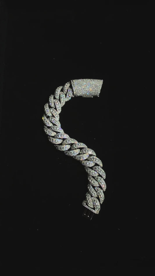 20MM VVS Pointers Handset Cuban Link Bracelet